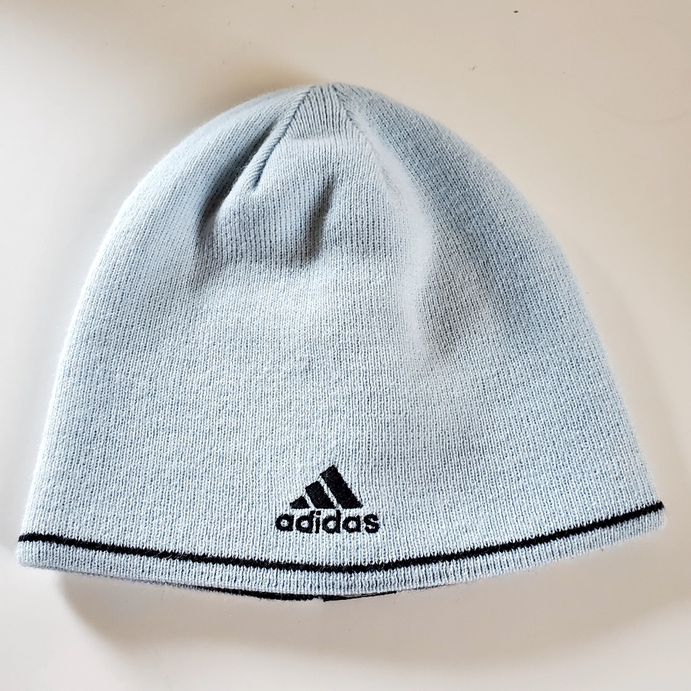 Adidas Light Blue & Navy Blue Beanie